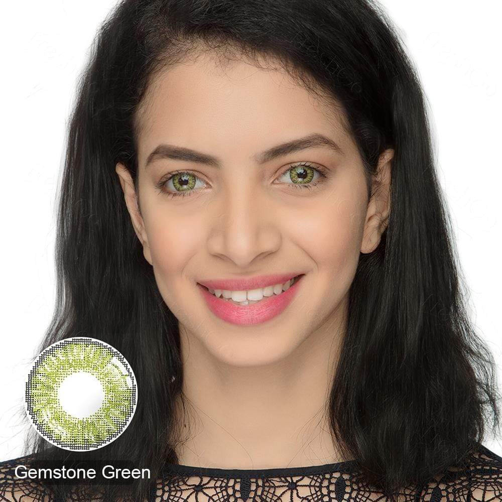 3 Tone Gemstone Green Yearly Colored Contacts