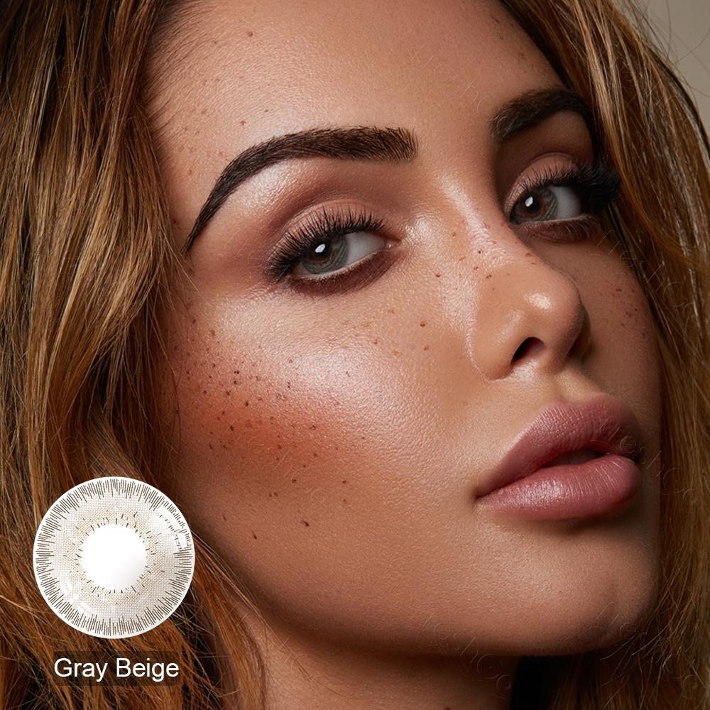 Bellalens Gray Beige Yearly Colored Contacts