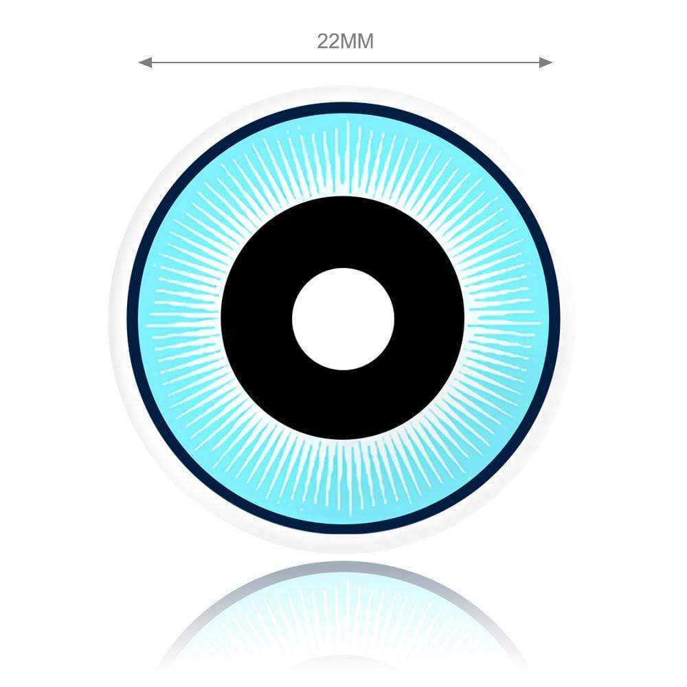 Black and Blue Sclera Eyes