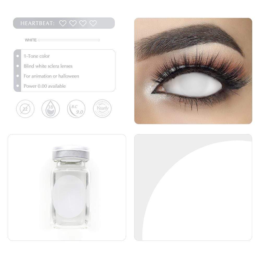 Blind White Sclera Halloween Lenses