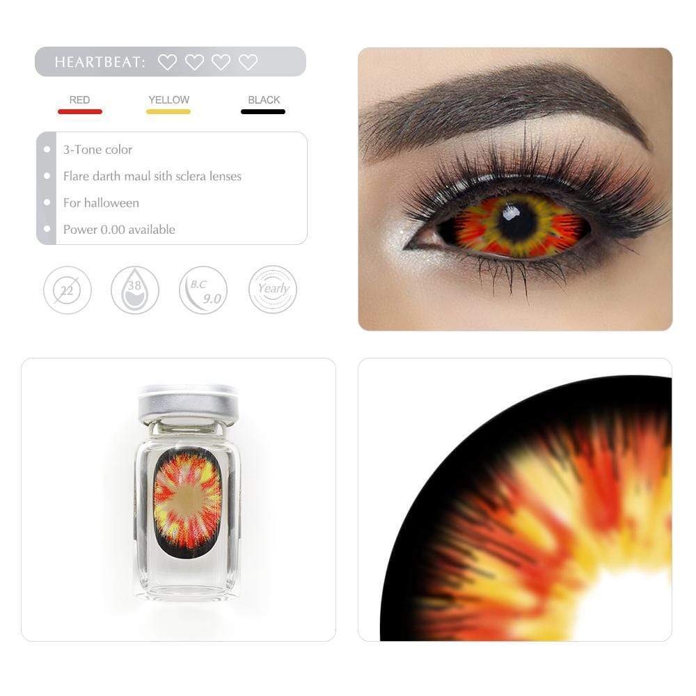 Flare Darth Maul Sith Sclera Halloween Lenses