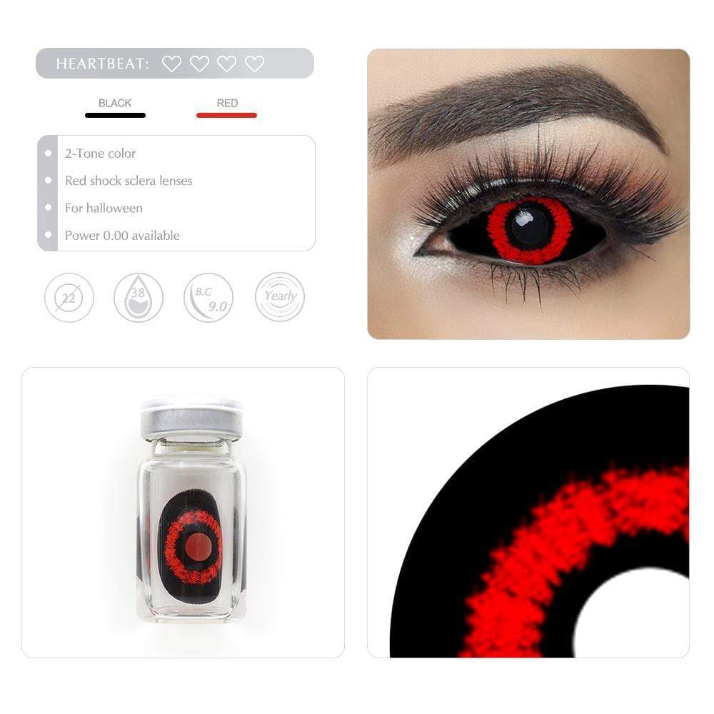 Red Shock Sclera Halloween Lenses