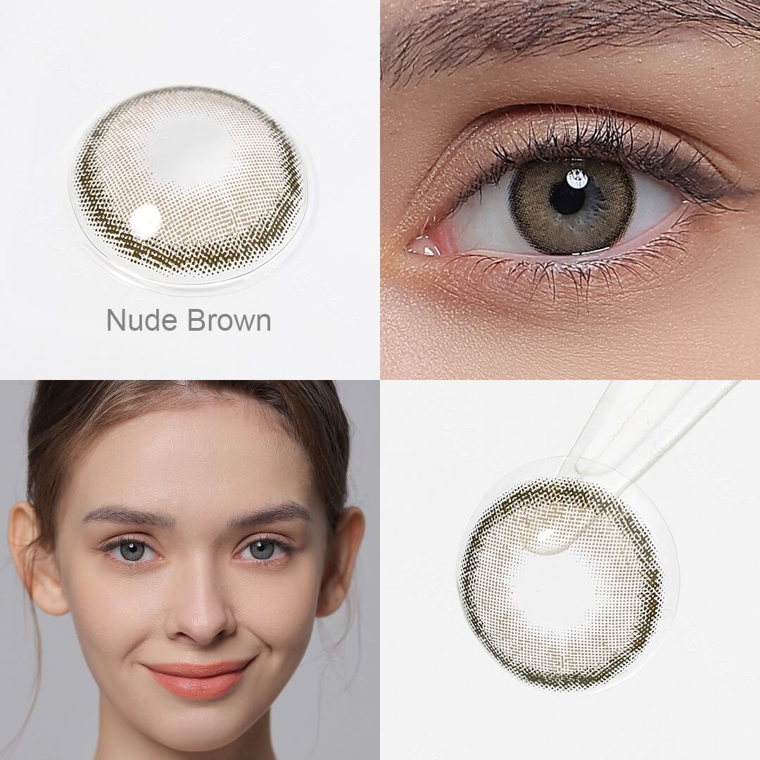 Roze Nude Brown Contact Lenses