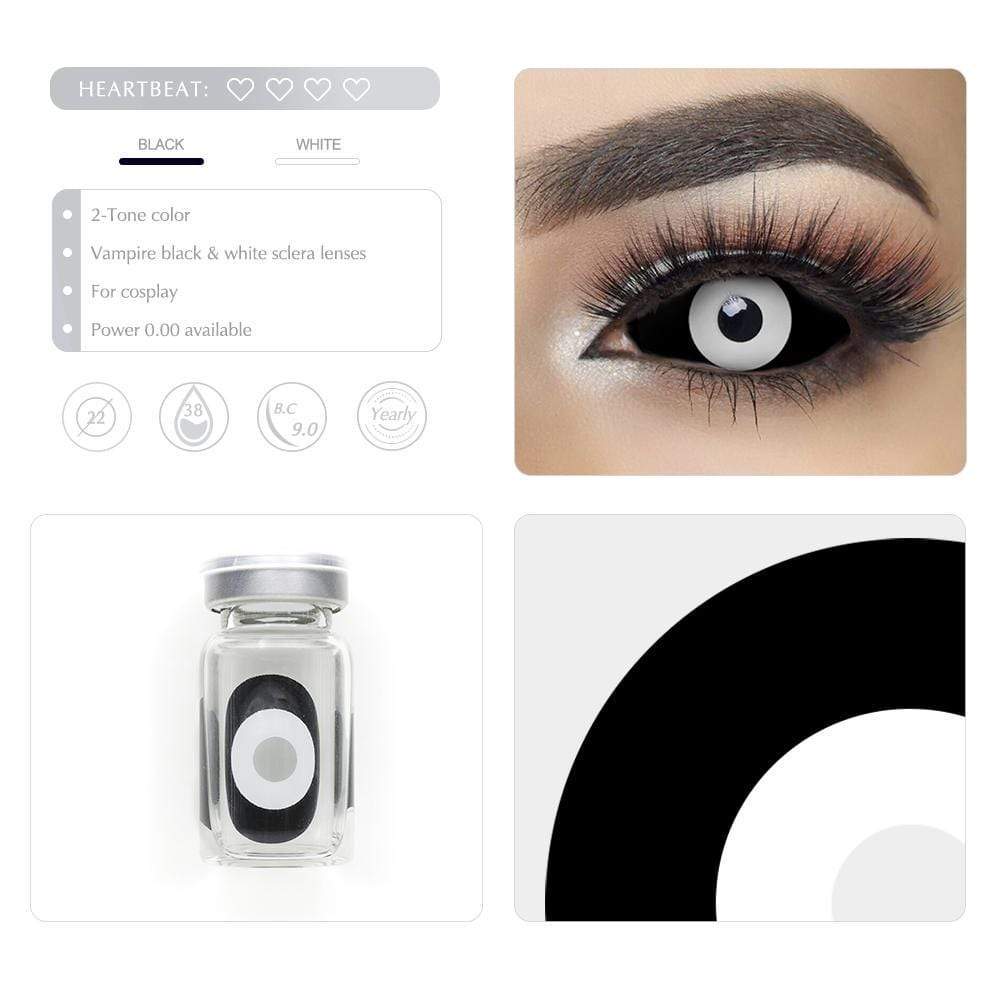 Vampire Black White Sclera Halloween Lenses