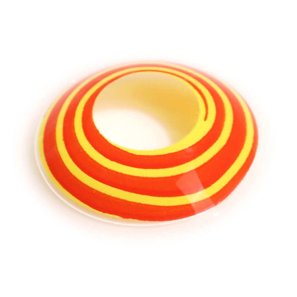 Yellow Red Spiral Halloween Cosplay Contacts