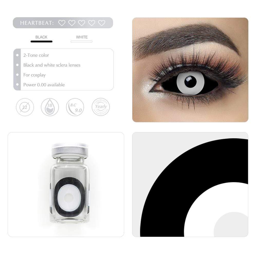 Black and White Sclera Halloween Lenses