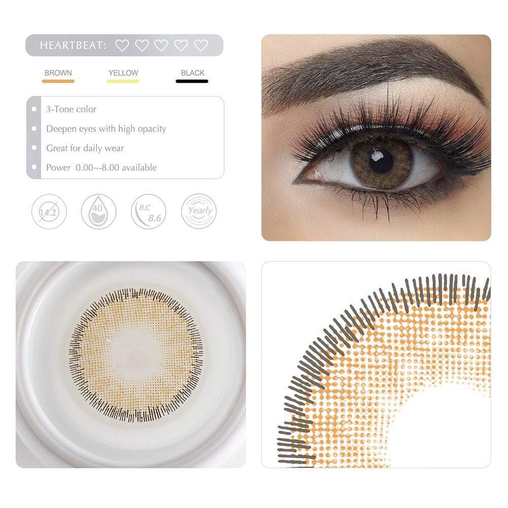 Premium Brown Yearly Colored Contacts