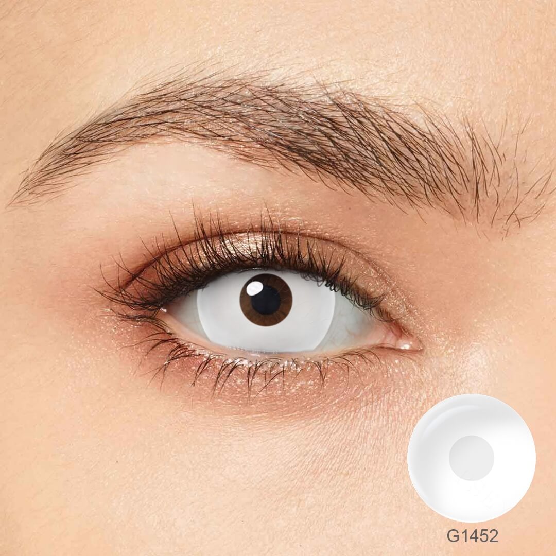 UV Glow White Mini Sclera Contacts