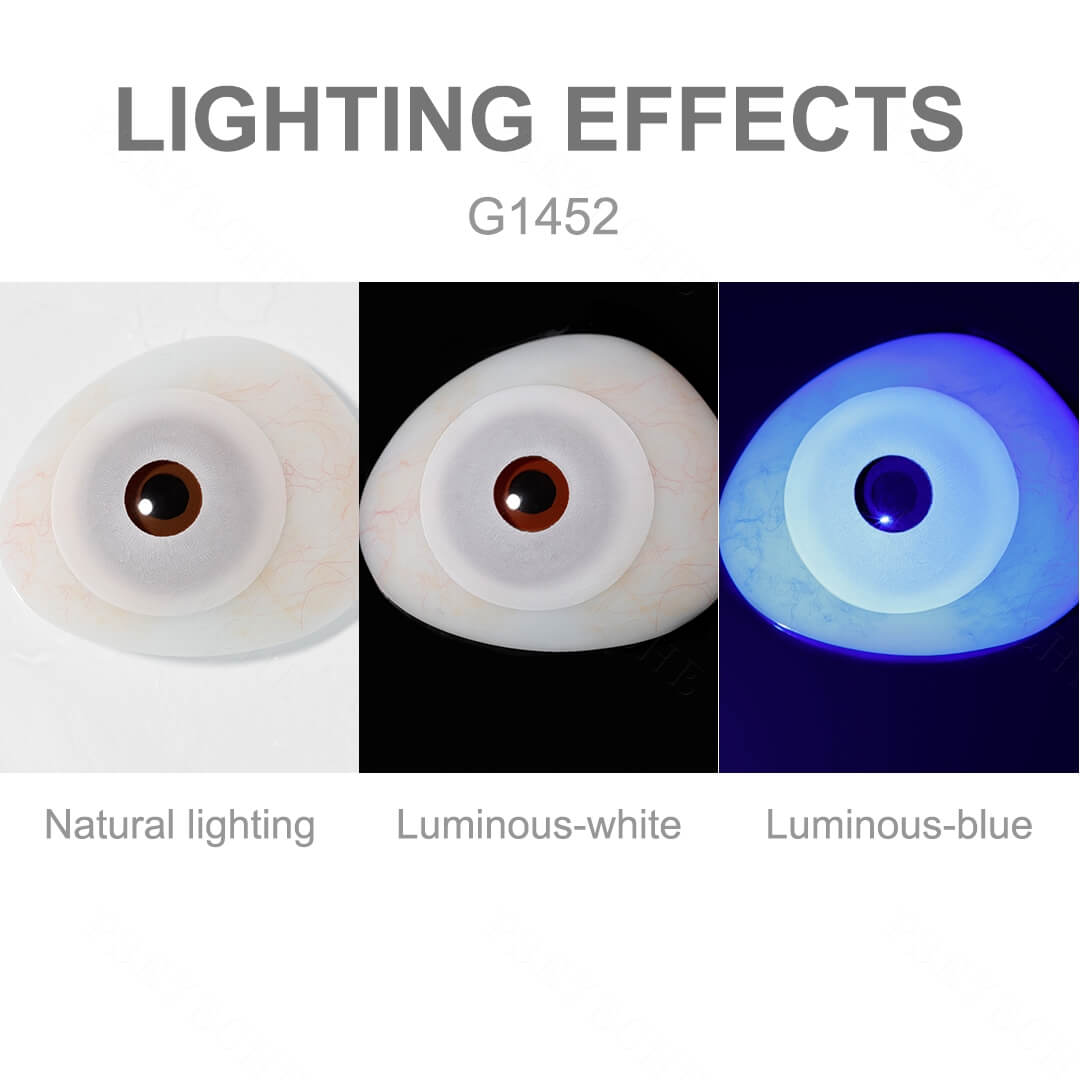 UV Glow White Mini Sclera Contacts