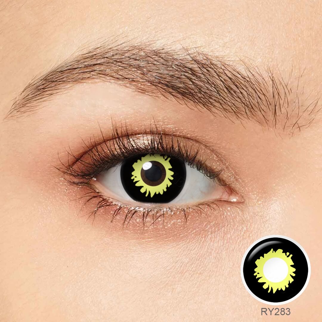 Black And Yellow Eclipse Contacts