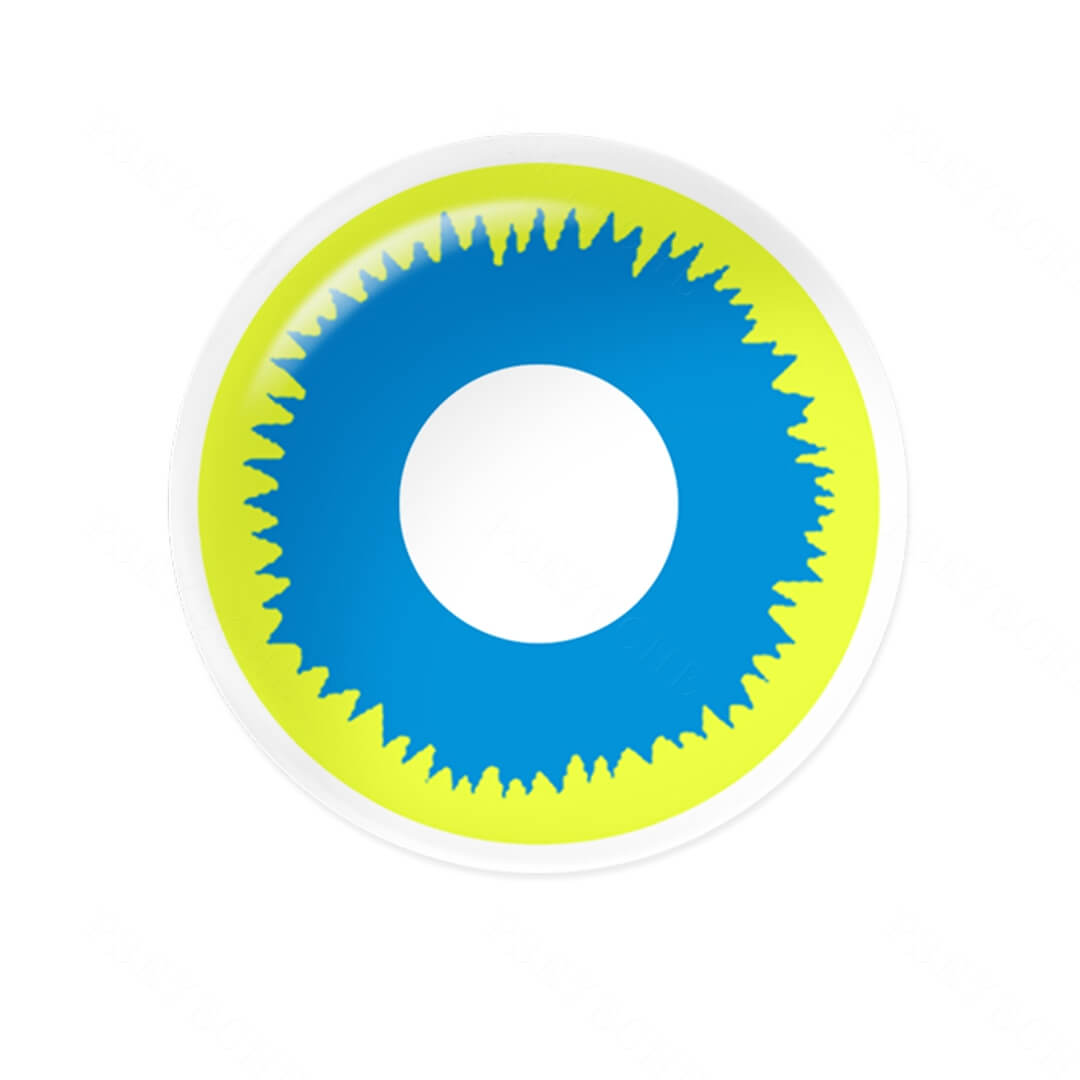 Yellow And Blue Pattern Contact Lenses