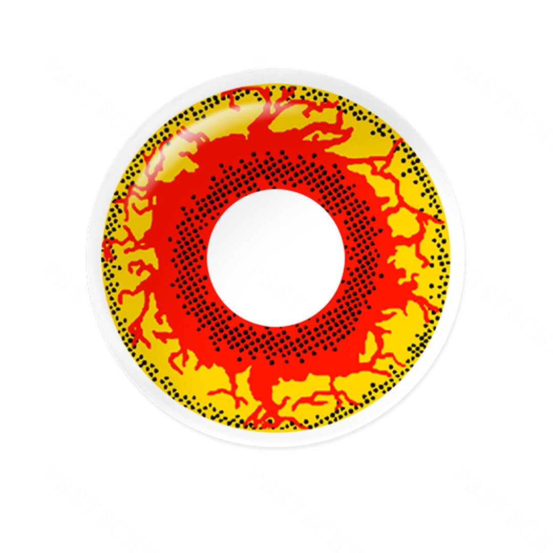 Yellow Blood Splat Contact Lenses