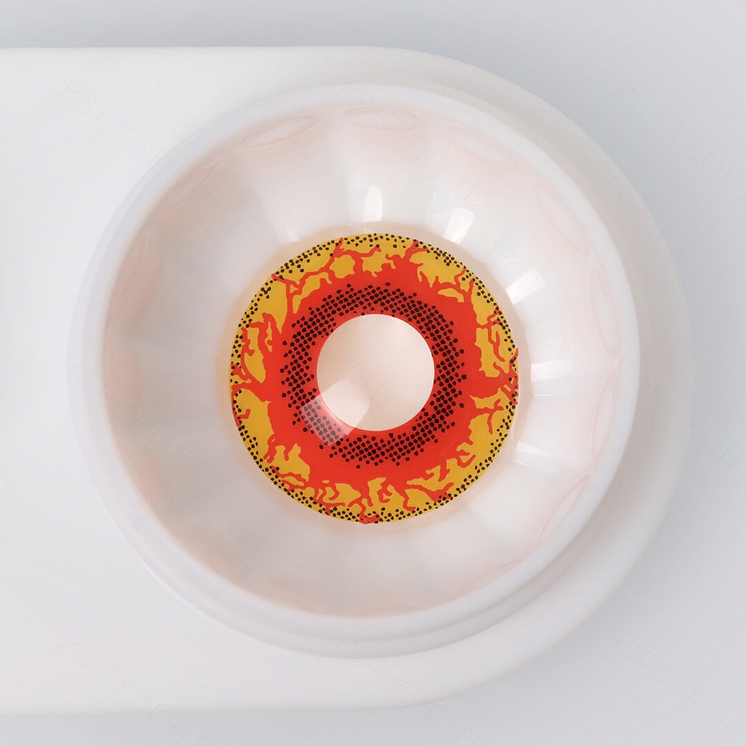 Yellow Blood Splat Contact Lenses