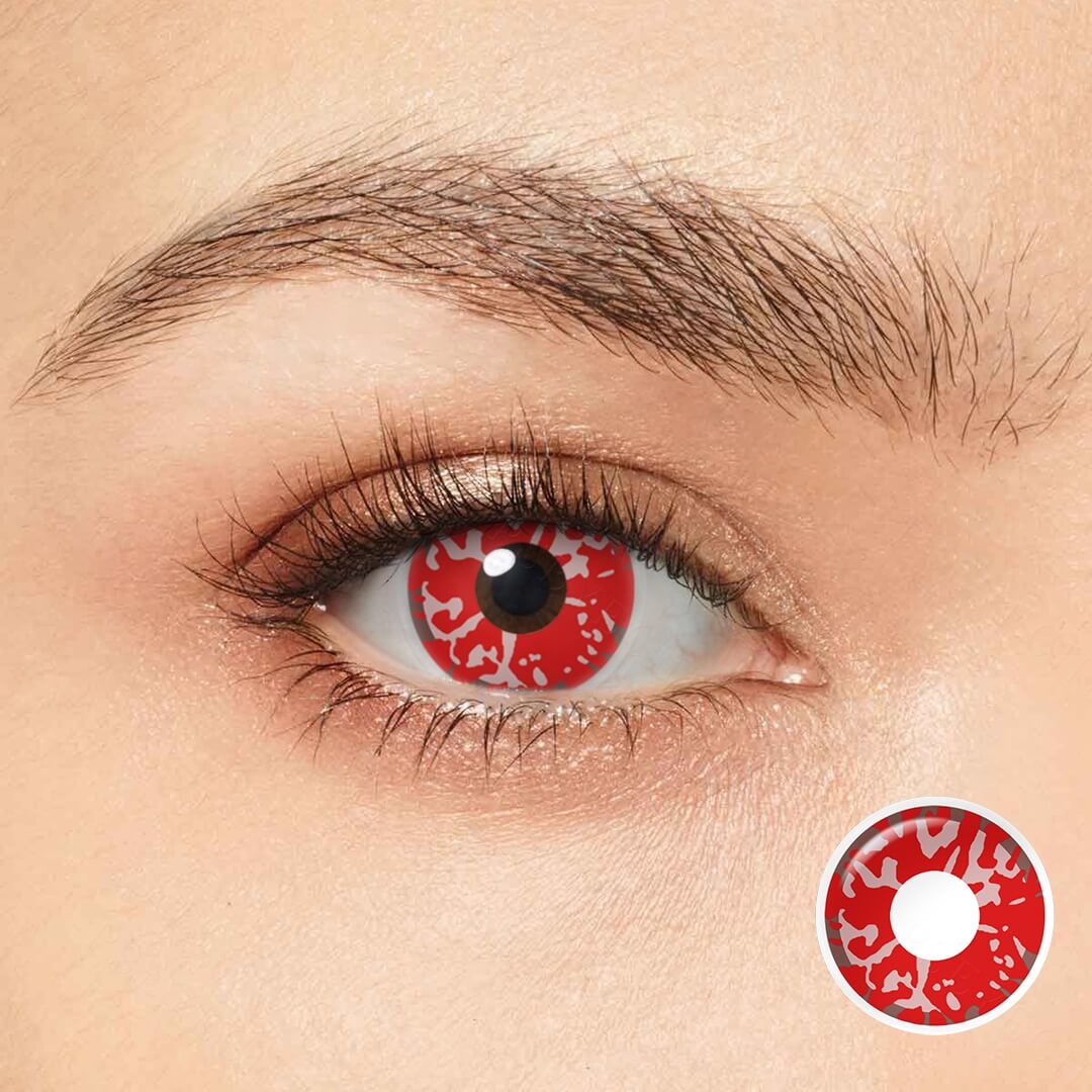 Red Blood Splat Halloween Contacts