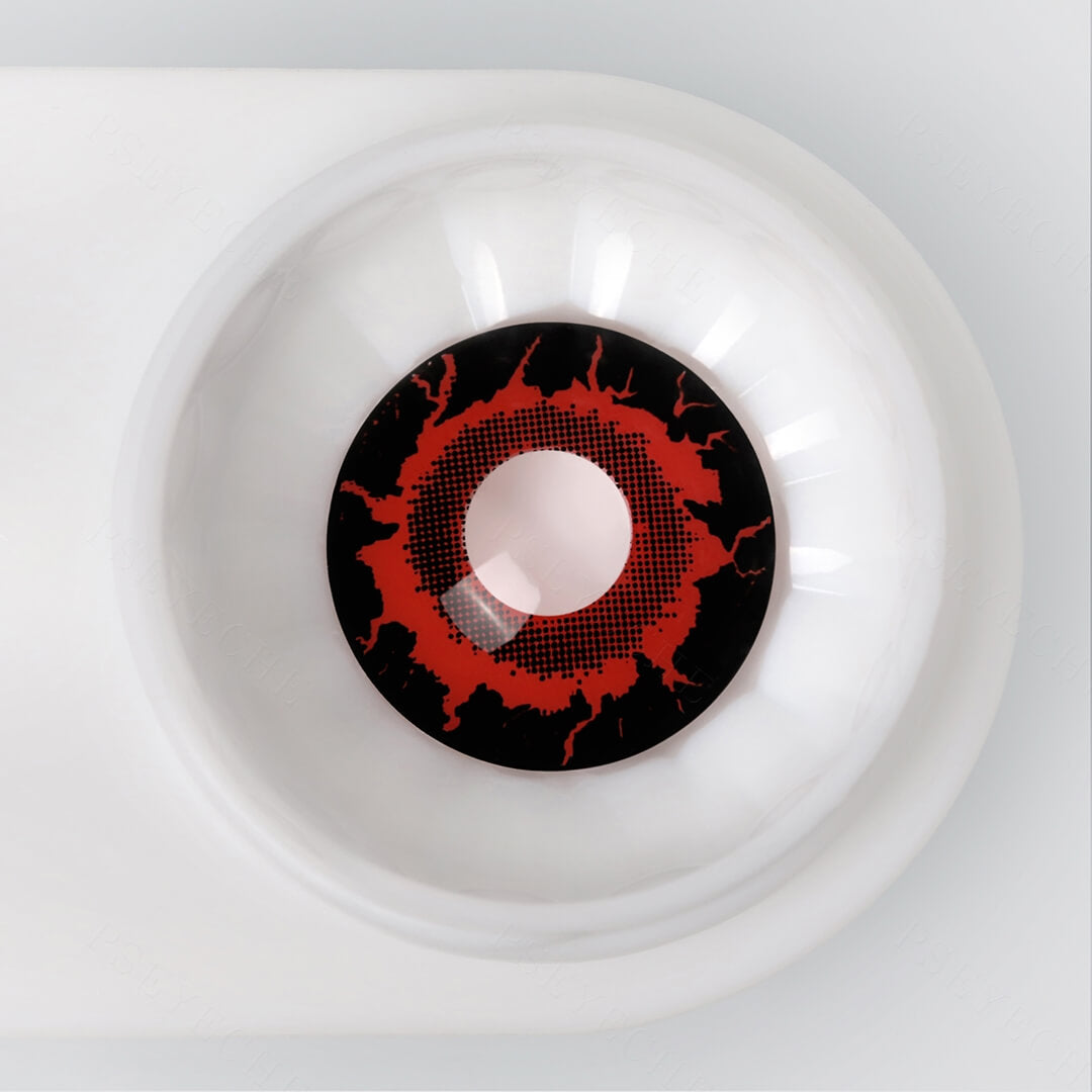 Red Flame Crack Contacts