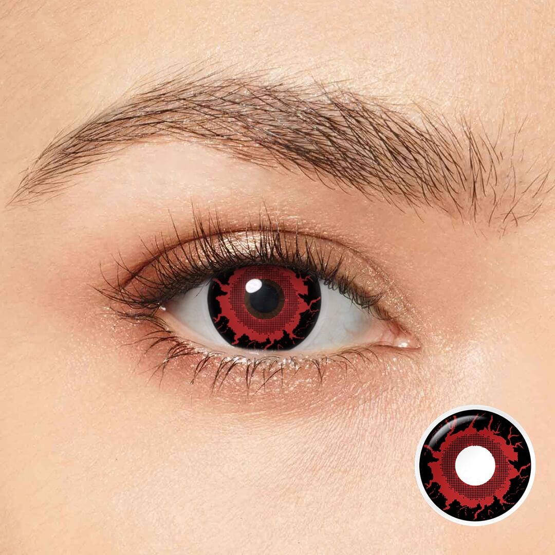 Red Flame Crack Contacts