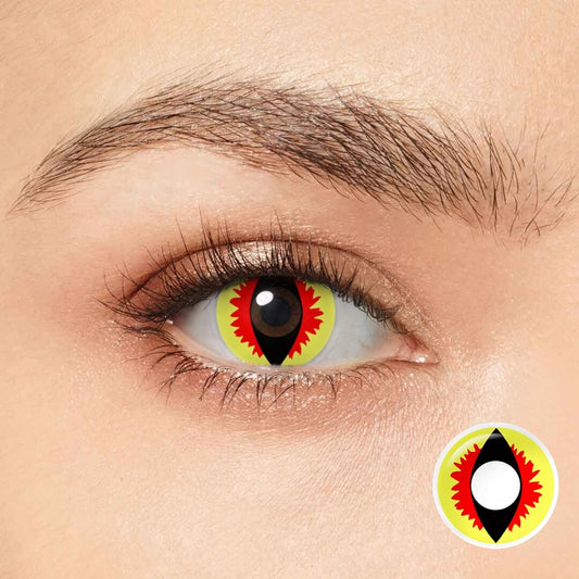 Yellow Dragon Eye Cosplay Contacts