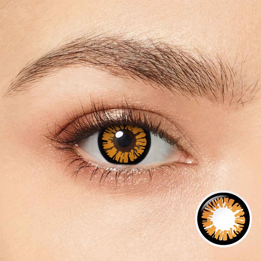 Glamor Orange Contacts – Lenself