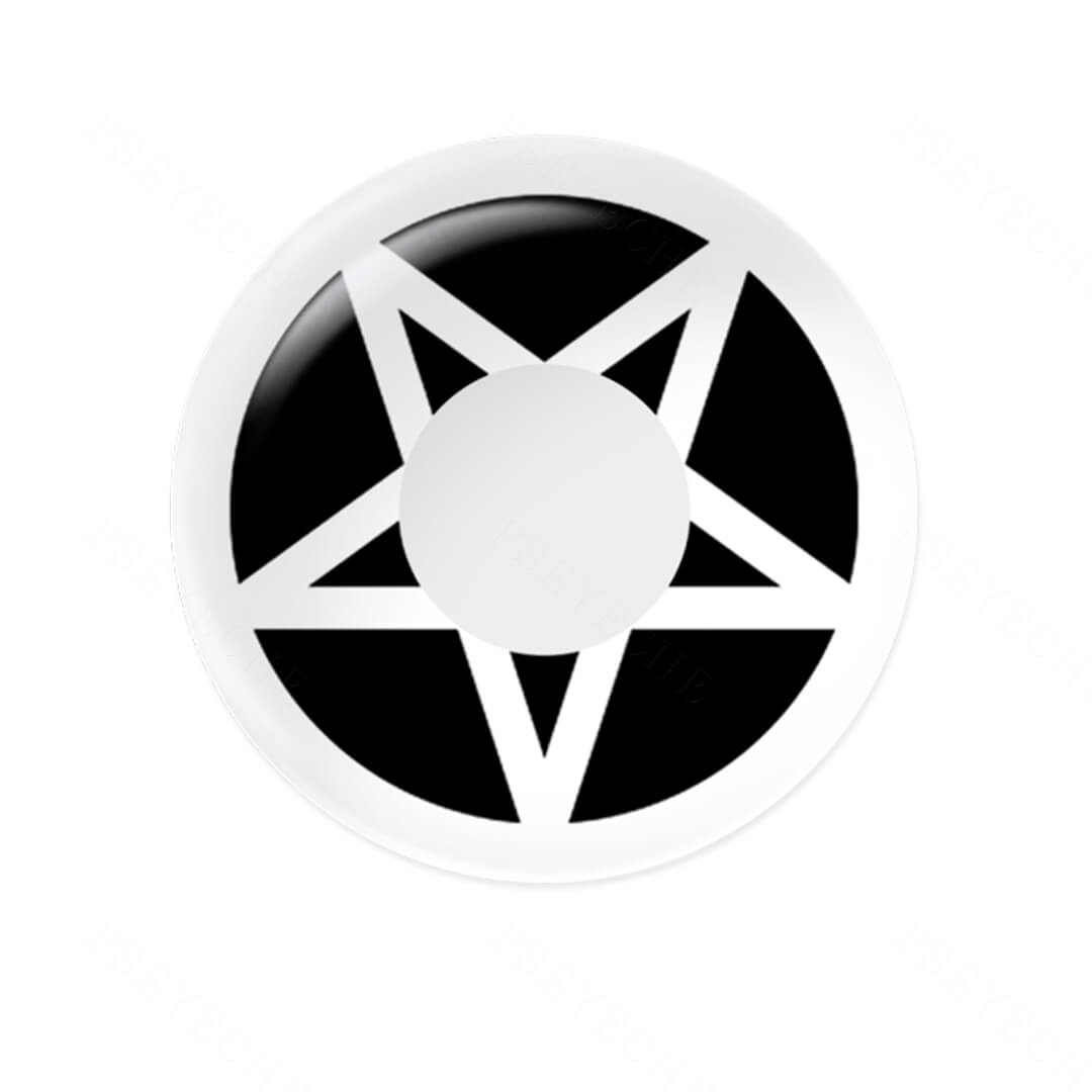 Black White Pentagram Contacts