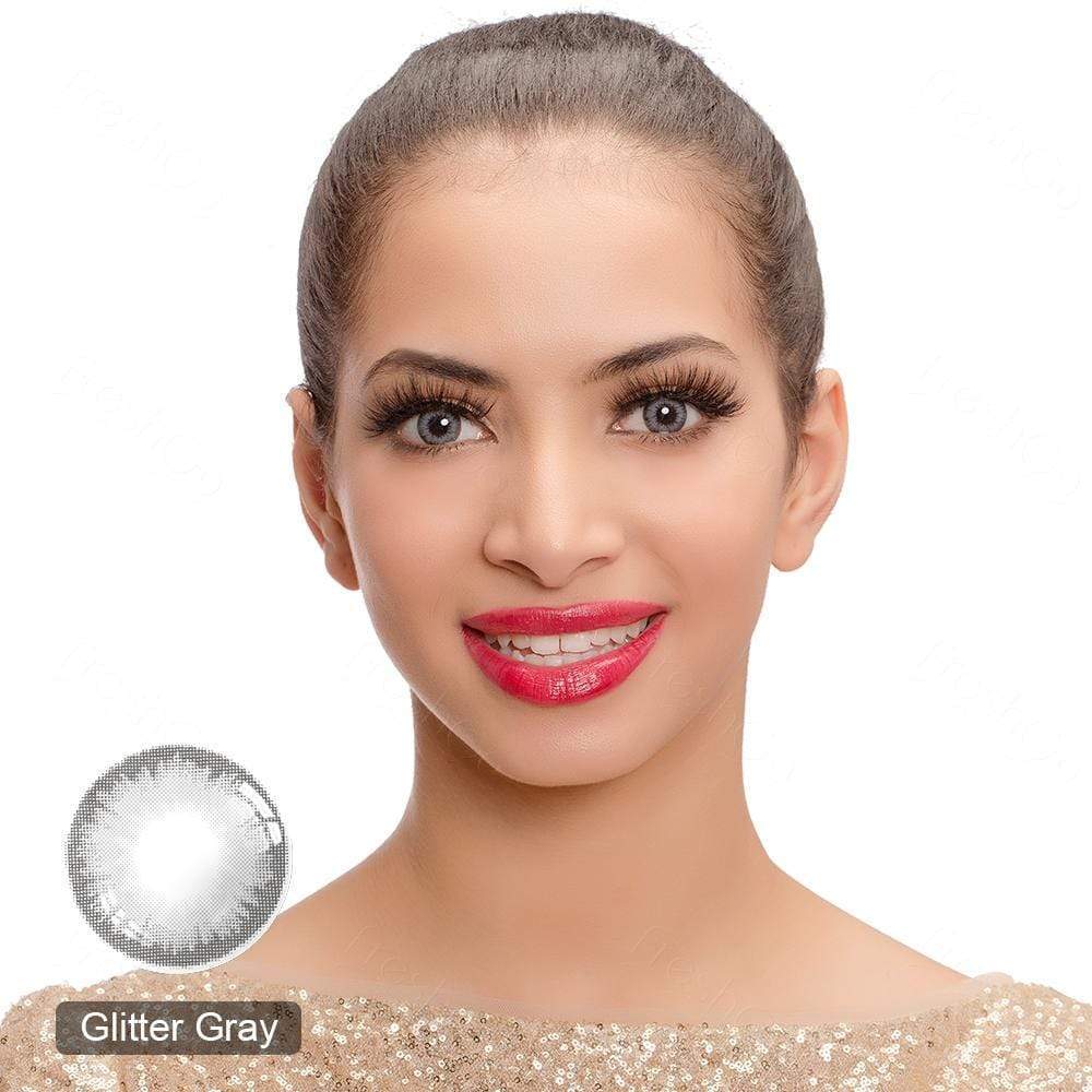 Diamond Glitter Gray Yearly Colored Contacts