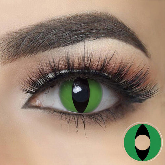 Green Cat Eyes Cosplay Contacts