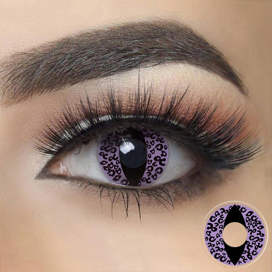 Violet Cheetah Cat Eyes Cosplay Contacts