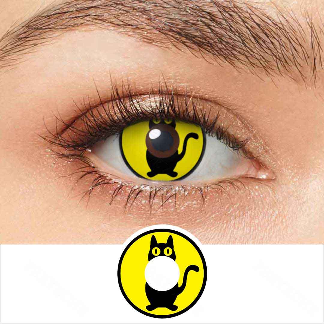Halloween Black Cat Colored Contacts