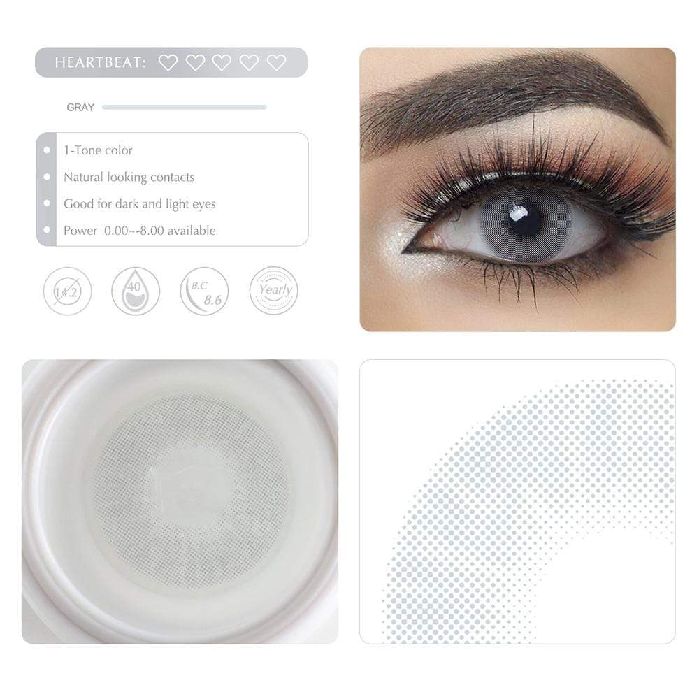 Hidrocor Graphite Yearly Colored Contacts