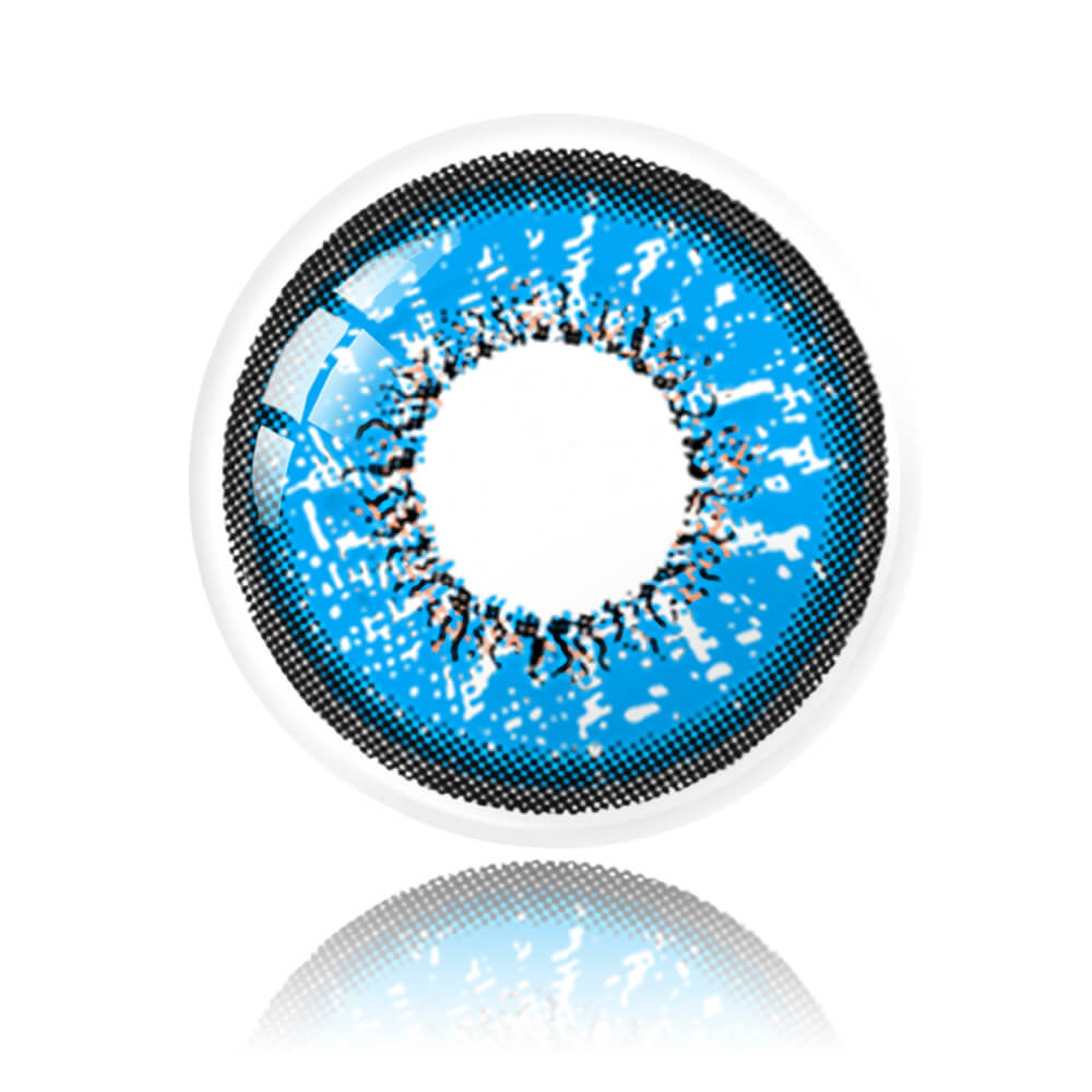 Flame Blue Contact Lenses