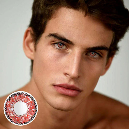 Men's Nonno Red Colored Contacts