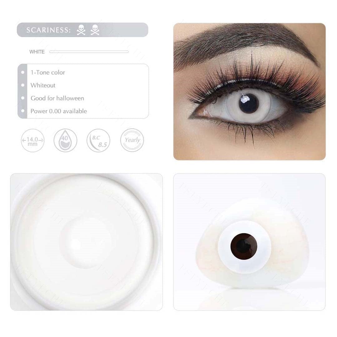 Whiteout Halloween Contacts