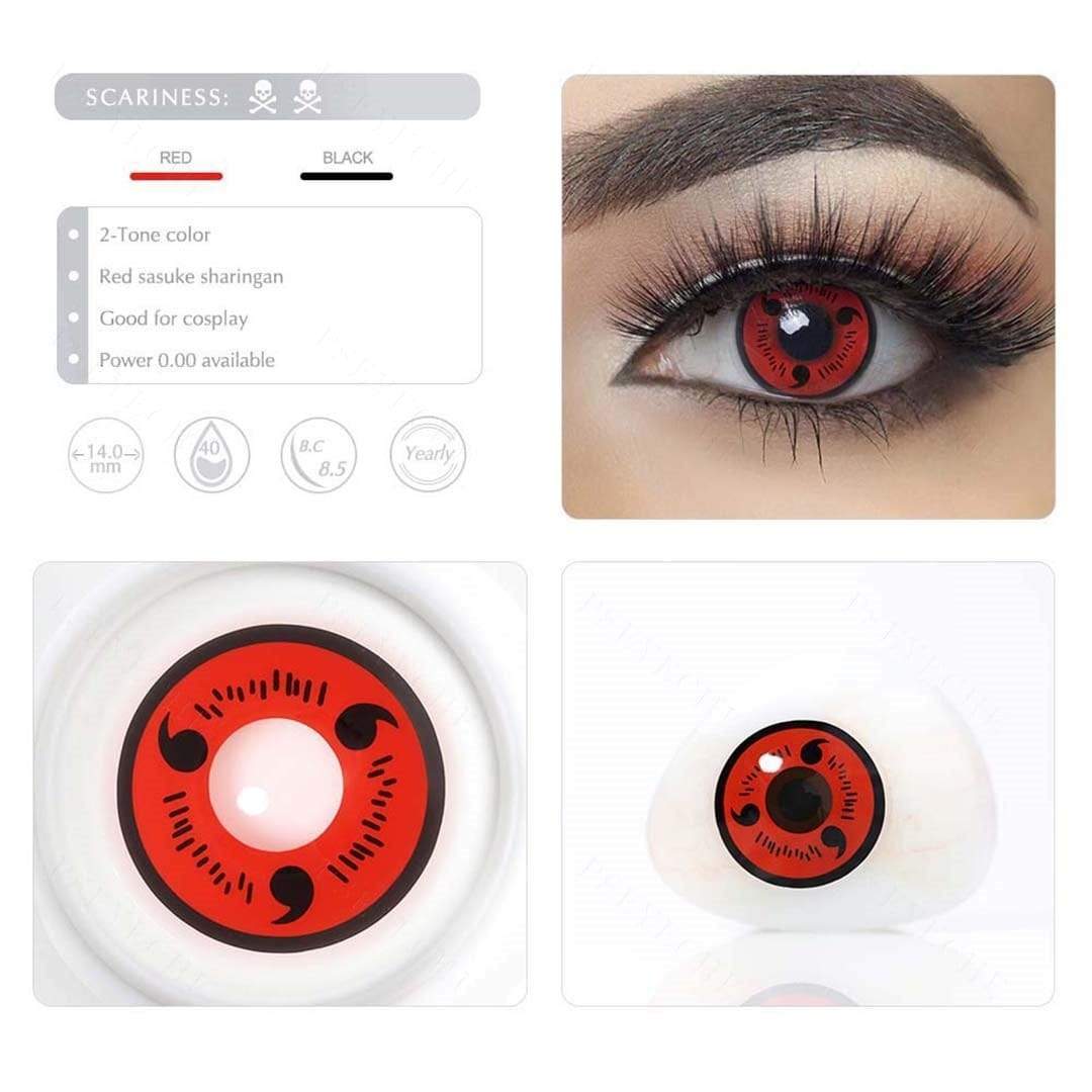 Naruto Sasuke Sharingan Cosplay Contacts
