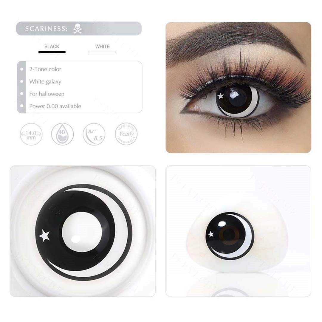 White Galaxy Halloween Cosplay Contacts