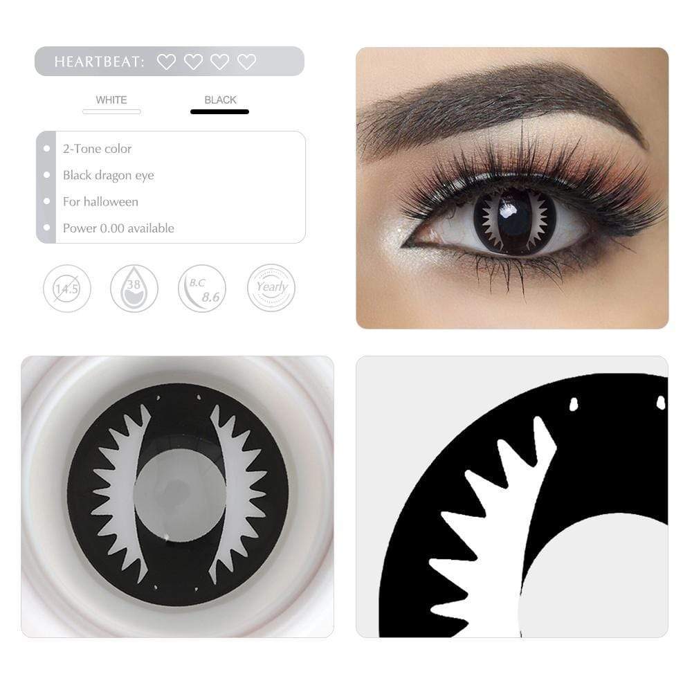 Black Dragon Eyes Cosplay Contacts