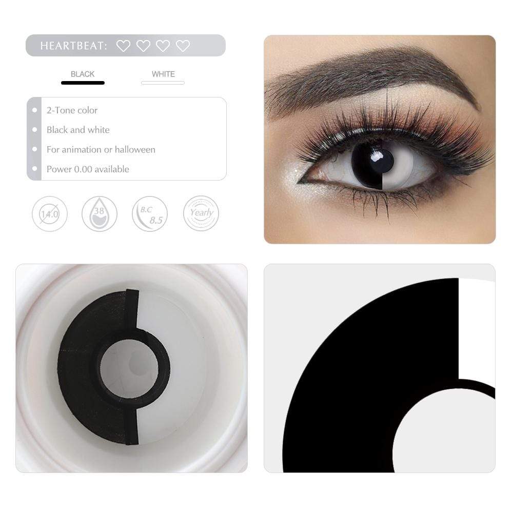 Black & White Halloween Cosplay Contacts