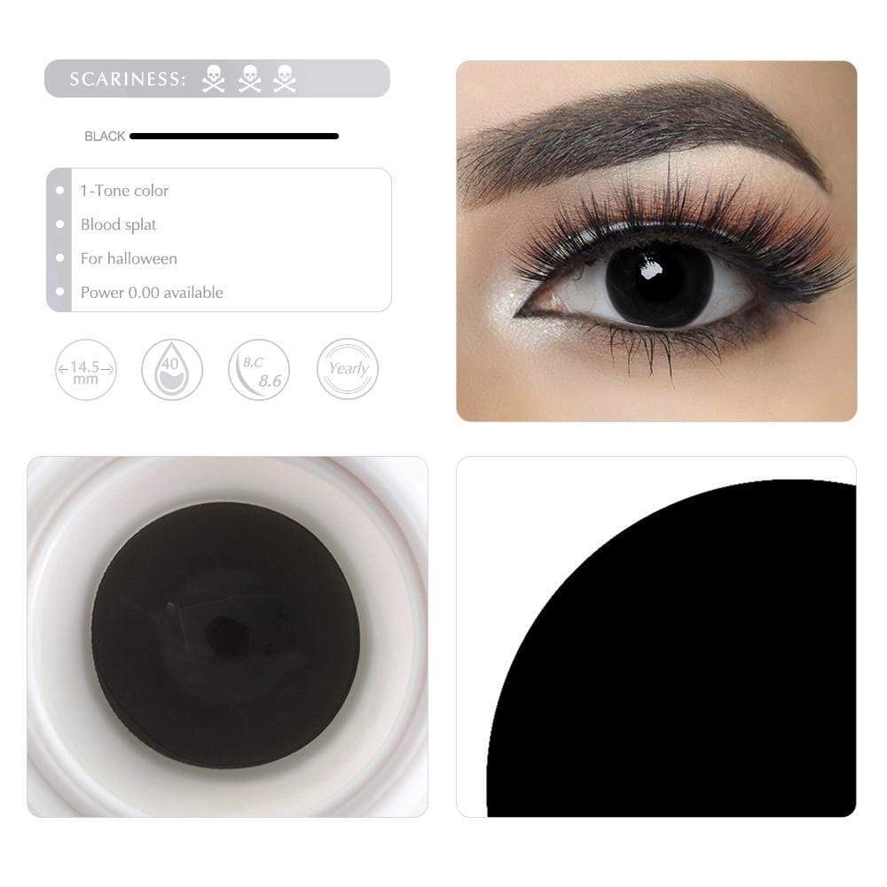 All Black Halloween Cosplay Contacts – Lenself