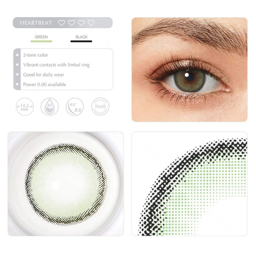 Roze Airy Green Yearly Colored Contacts