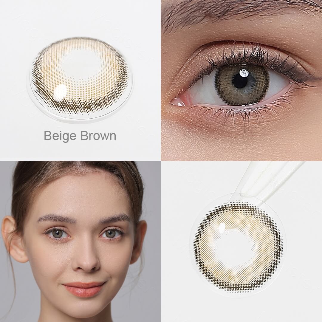Roze Beige Brown Contact Lenses