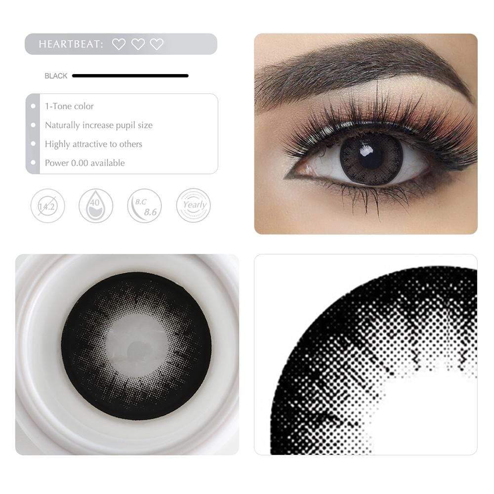 Glass Ball Black Yearly Colored Contacts