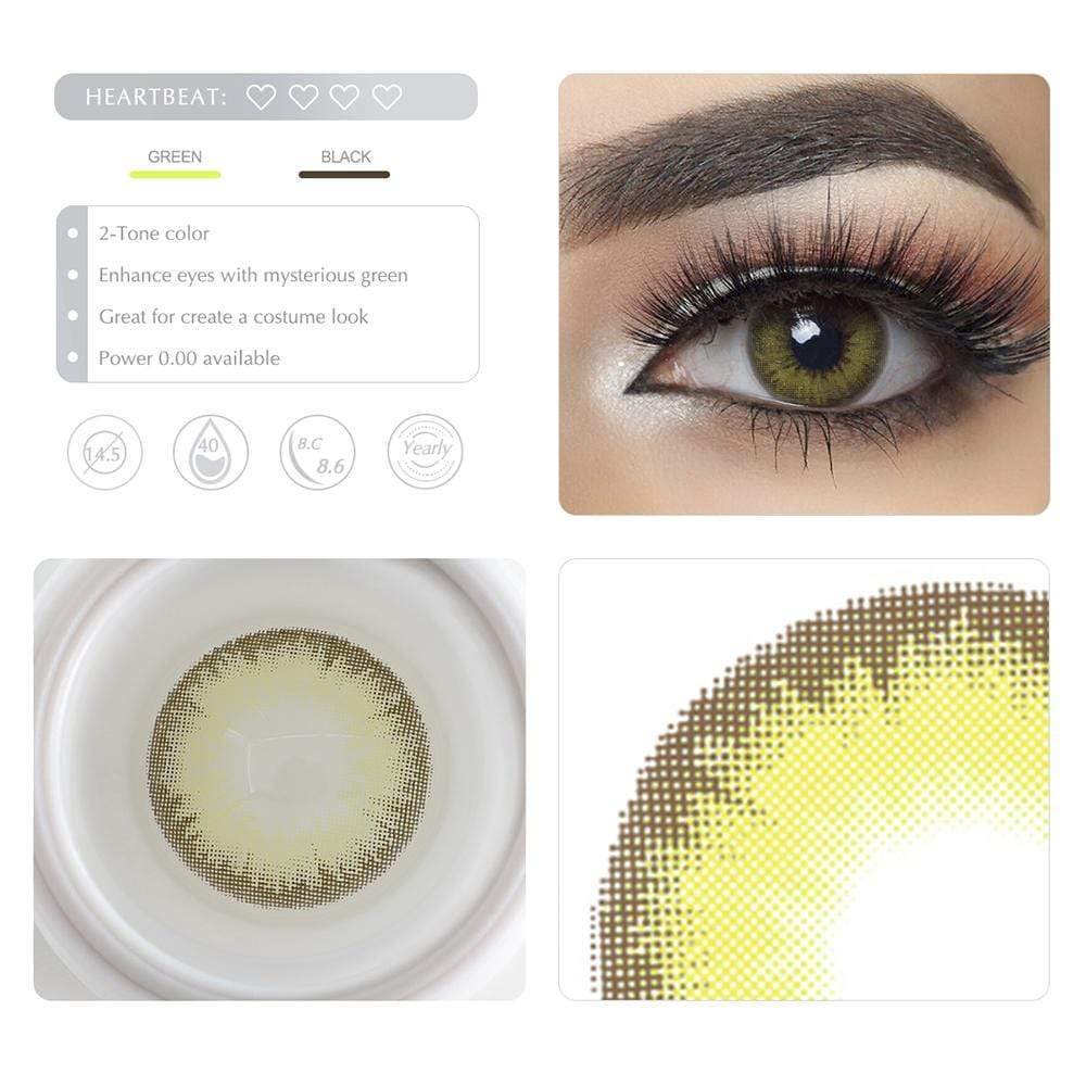 Diamond Caribbean Green Yearly Colored Contacts