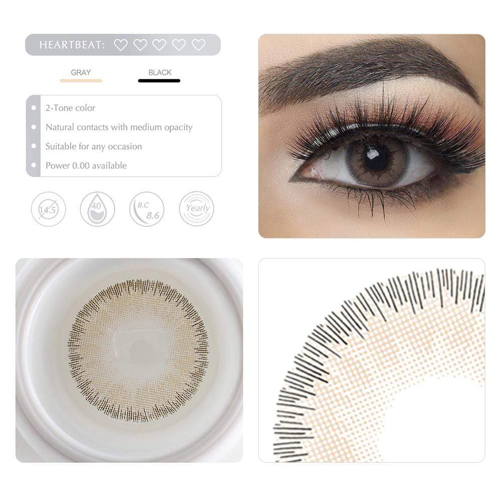 Elite Sandy Gray Yearly Colored Contacts