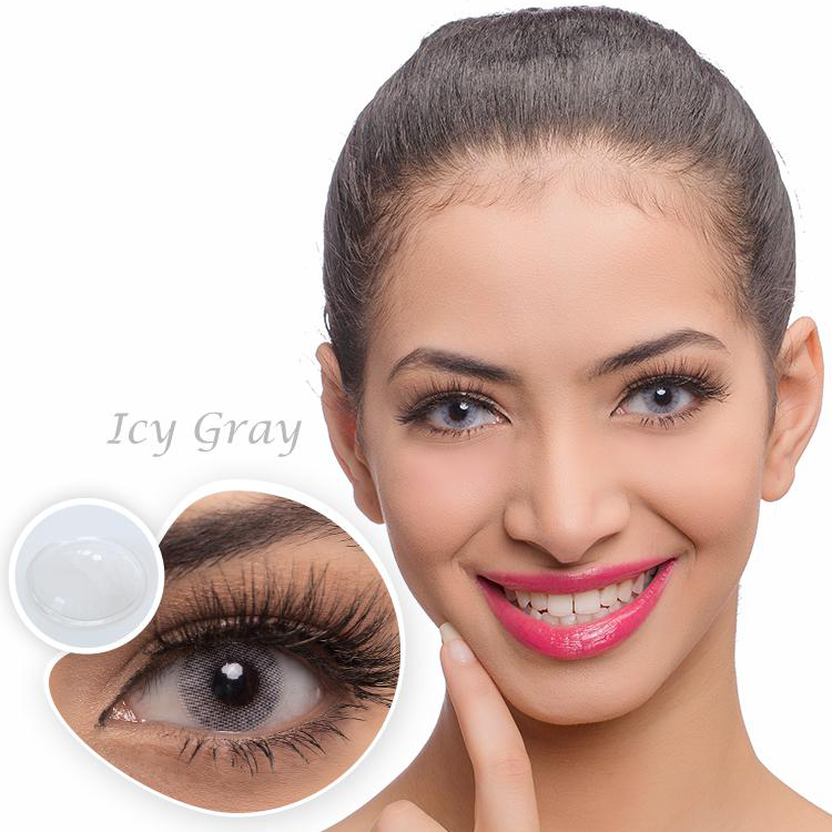 Hidrocor Icy Gray Yearly Colored Contacts